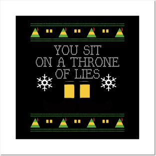 Throne Of Lies Elf Quote Christmas Knit Posters and Art